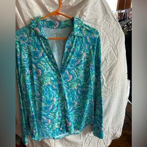 Lilli Pulitzer spring blouse XL worn once